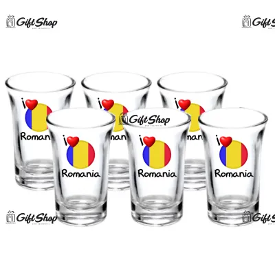 I love romania, set 6 pahare shout, model 28bs